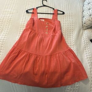 Coral pink lily dress